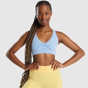 Gymshark Whitney Simmons Mesh Sports Bra in Goal Blue